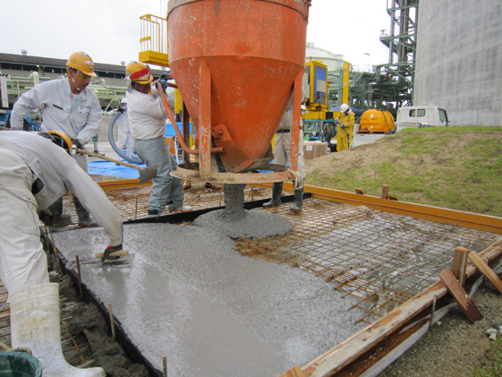 オンライン カジノ クルーズコンクリートの打設状況